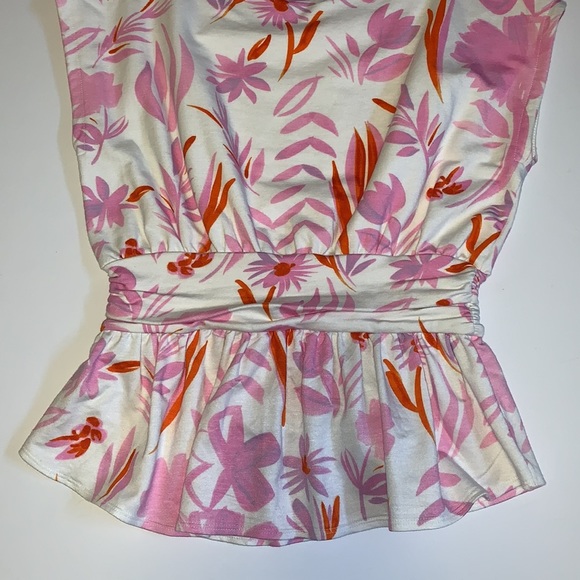 Anthropologie Postmark Pink and White Floral Peplum Top - Women’s Size XS - Picture 6 of 9
